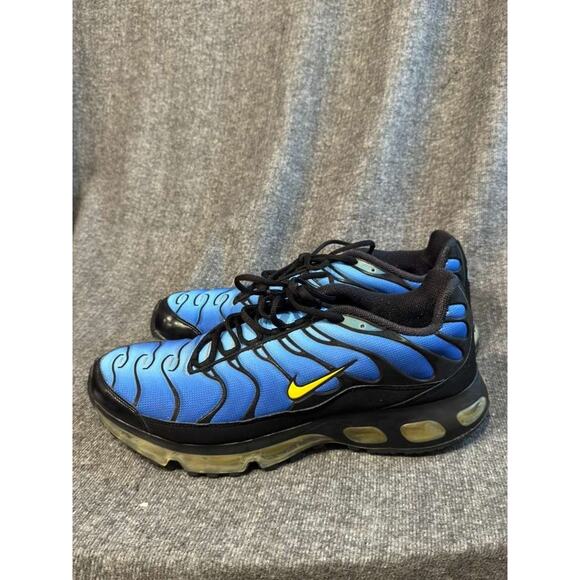 Nike Air Max Plus TN Hyper Blue Black Yellow – OG Retro Running Shoes - Picture 4 of 6